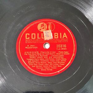 Harry James 78 RPM "Ciribiribin / Avalon" Columbia V+ 1941 Jazz